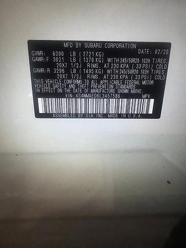 Subaru: Subaru Ascent: 2020 г., 2.4 л, Вариатор, Бензин, Кроссовер — 16