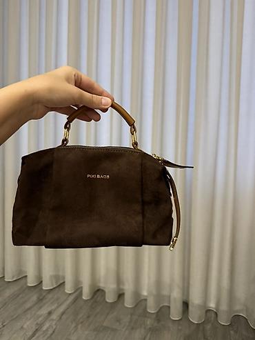 əl cantasi: PIXİ BAGS qadın çantası - Material: zamşa tekstura (suede effekti) — 1