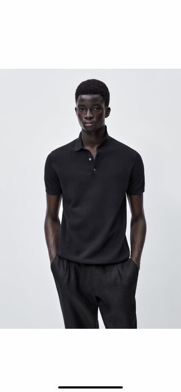 черная мужская футболка без рисунка: Футболка L (EU 40), цвет - Черный