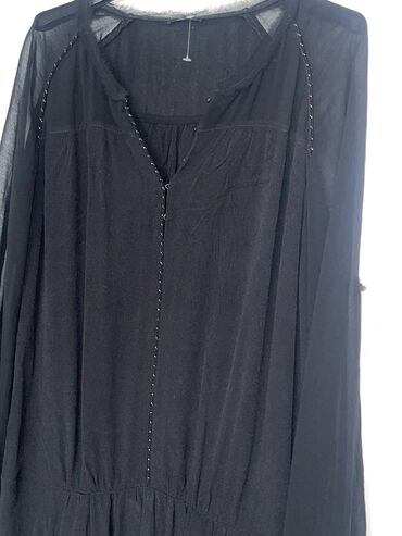 elegantna haljina i patike: Zara M (EU 38), bоја - Crna, Drugi stil, Dugih rukava