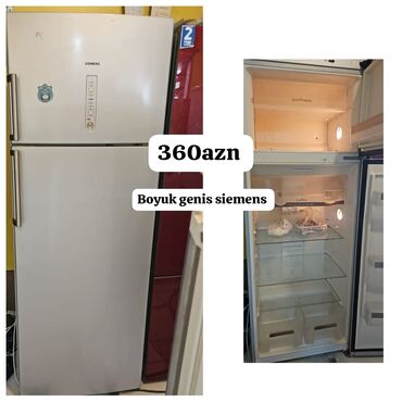 Yemək hazırlamaq üçün texnika: İşlənmiş 2 qapılı Siemens Soyuducu Satılır, rəng - Ağ