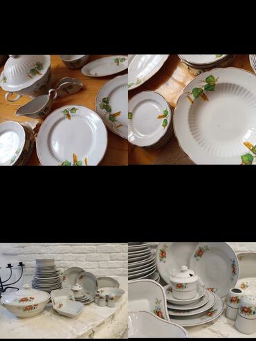 Nahar dəstləri və servizlər: Nahar dəsti, rəng - Ağ, Farfor, 6 nəfərlik — 4