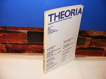 neispravan dron: Theoria broj 3-4 1984 mek povez 24 cm na predlistu ispisan potpis — 1