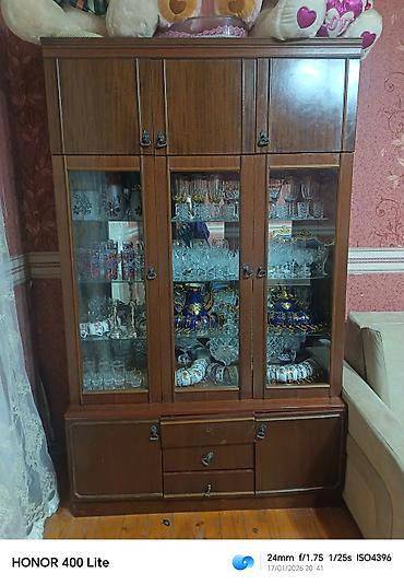 servantlar: Mebel vitrin dəsti – klassik üslubda taxta bufet - Material: ağac — 3