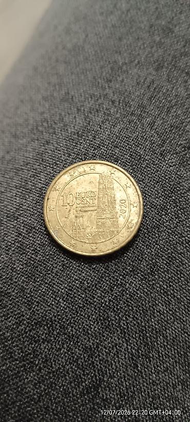 cent: 10 avro sent sikkəsi - Nominal: 10 Euro Cent - İl: 2020 - Ölkə — 2