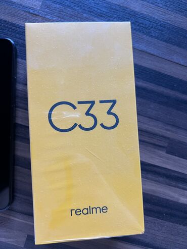 чехол для смартфона на руку: Realme C33, Колдонулган, 128 ГБ, түсү - Көк, 2 SIM