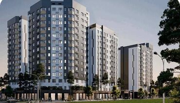 тоголок молдо фрунзе: 1 комната, 42 м², Элитка, 14 этаж, ПСО (под самоотделку)
