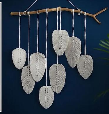 Digər ev dekoru: Makrame divar bəzəyi – əl işidir - Material: 100% pambıq iplər, taxta — 2