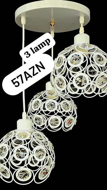 ketan uzerinde resimler: Çılçıraq, 3 lampa, Metal — 6