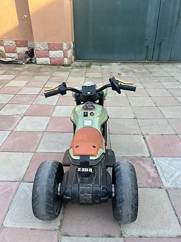 cross motor çocuk: Uşaq elektrik motoskleti – 3 təkərli, yaşıl rəng 350 azna alınıb — 4