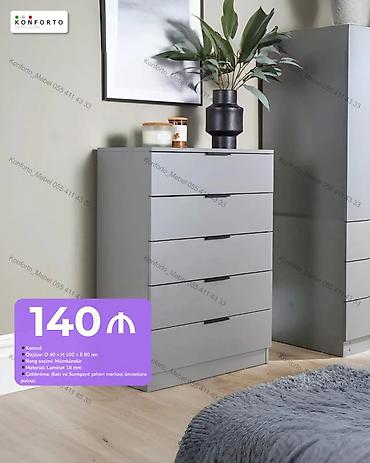 Məhsul: Komod Təsvir: - Minimalist dizaynlı, 5 çəkməcəli komod -