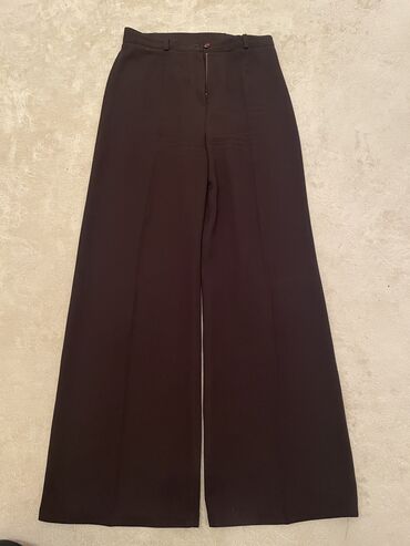 zara pantalone crne: L (EU 40), XL (EU 42), Visok struk, Ravne nogavice