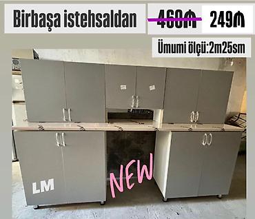 kontakt home 15: Mətbəx mebel dəsti – birbaşa istehsaldan - Ümumi ölçü: 2 m 25 sm - — 1