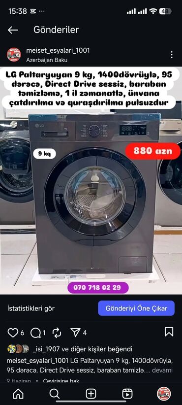 Paltaryuyan maşınlar: Paltaryuyan Anbardan satiş.Qimətlər aşagida qeyd olunub.Ünvana — 34