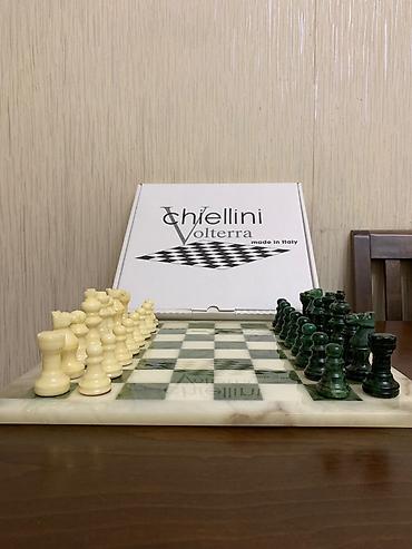 спорт: Chiellini Volterra – İtaliyada istehsal olunmuş daş şahmat dəsti - — 6