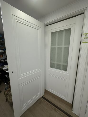 стекло в межкомнатную дверь: Ички эшик айнек менен, Эки капкалуу, түсү - Ак