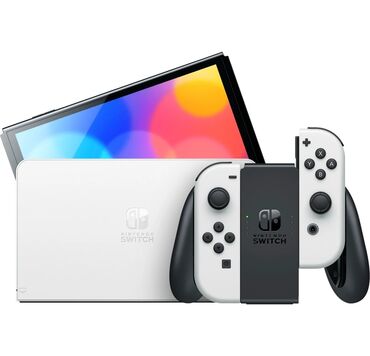 nintendo wii u games: Консоль Nintendo Switch OLED с красочным 7-дюймовым экраном. При
