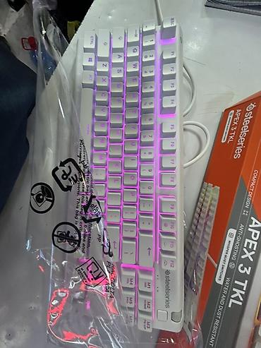 Kompüter aksesuarları: SteelSeries Apex 3 TKL – ağ rəngli, kompak tənkeyless (Numpadsız) oyun — 6