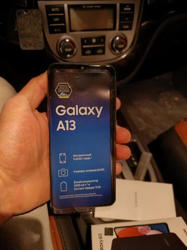 işlənmiş samsung telefonlar: Samsung Galaxy A13, 64 ГБ, цвет - Серый, Сенсорный, Отпечаток пальца, Две SIM карты