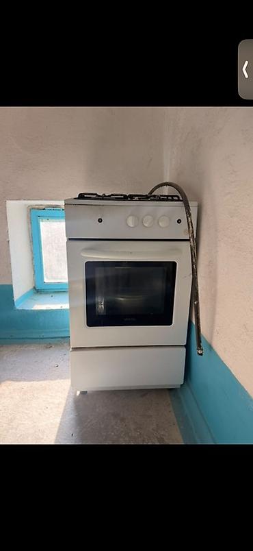 Кухонные плиты и варочные поверхности: Газовая печь, Б/у, Напольная, цвет - Белый — 1