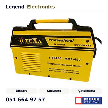 disk yonan aparat: Elan başlığı: İnverter qaynaq aparatı Texa T86450 Elan mətni: Texa — 1