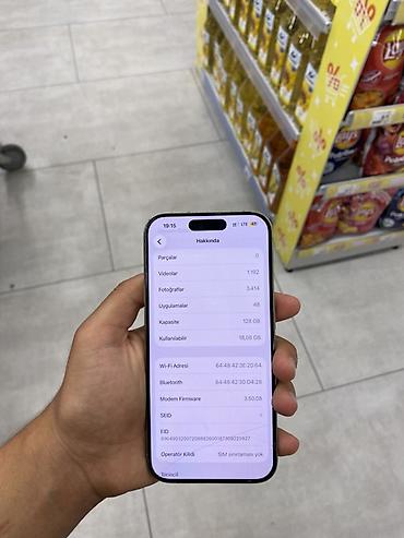 iphone 12 pto: IPhone 15 Pro, 128 GB, Gümüşü, Face ID — 7