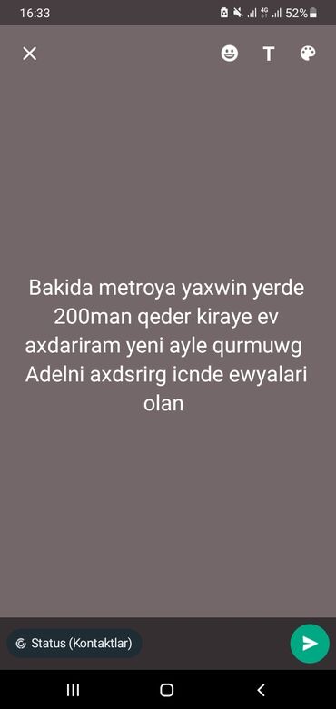 lokbatanda kiraye evler yeni elanlar: 35 kv. m, 2 otaqlı