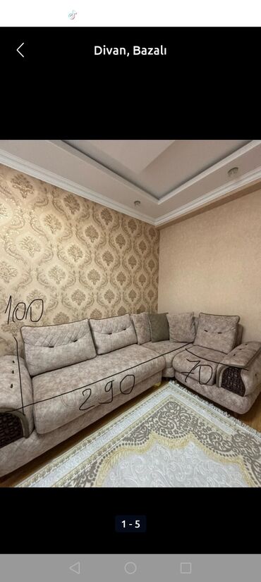 Divanlar: Künc divan, Bazalı, Parça