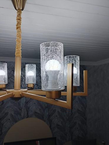 ulduz tavan: Çılçıraq, 8 lampa, Metal — 4