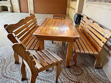 mebel stol stul: REAL ALICIYA ENDIRIM OLACAQ!!! TƏCİLİ SATİLİR! Taxta bağ-mebel dəsti — 2