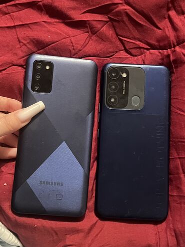 samsung s: Samsung A02 S, rəng - Göy, Qırıq, Barmaq izi, Düyməli