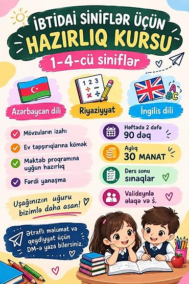 barmen kursu: Məktəbəqədər və ibtidai sinif hazırlığı, Azərbaycan dili — 1