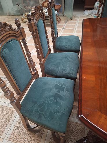 stul desti: Qonaq otağı üçün, Yeni, Açılan, Oval masa, 8 stul — 6