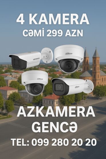 ət cəkən: Azkamer gence olaraq size 4 lu kamer setini teqdim edirik. Dvr 4 port