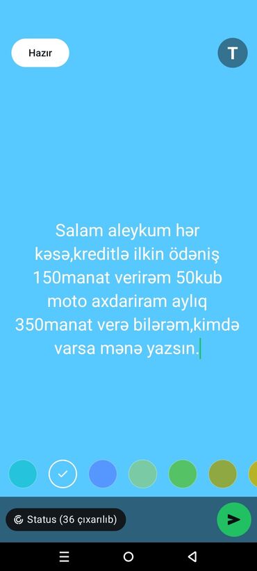 Motonəqliyyatın icarəsi: Tufan - M50,M50N, 50 sm3, 2024 il, 20000 km