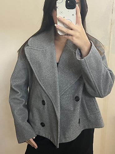 Palto, Bershka, M, S, rəng - Boz