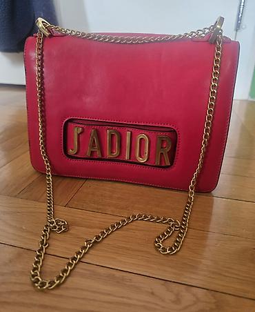 Torbe: Christin Dior J'adore kozna torba. J'ADIOR Shoulder Bag, crvena — 26