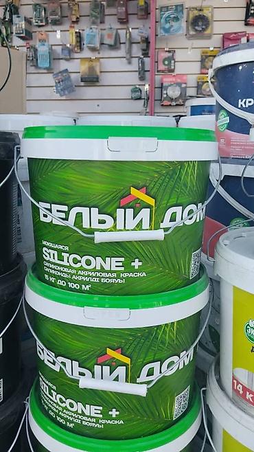 Моющаяся краска «Белый Дом» SILICONE+. 15кг на 100квадратных