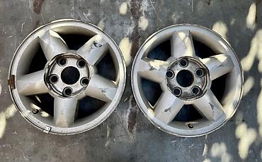 Диски: Литые Диски R 15 Hyundai, Пара, отверстий - 5, Б/у — 1