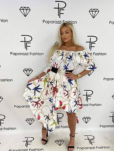 pull bear: Платье Paparazzi Fashion с морским принтом. Производство Турция — 3