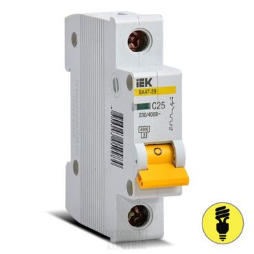 Серьги: Автоматический выключатель IEK ВА 47-29 (MVA20-1-025-C) 1P 25А тип