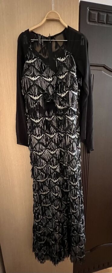 детский велюровый костюм: Qadın geyim dəsti – 3 paltar 1) Qara uzun gecə paltarı - Uzun model