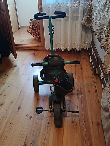 velosiped a: Uşaq üçtəkərli velosipedi - Rəng: yaşıl-qara - Sürmə və valideyn — 4