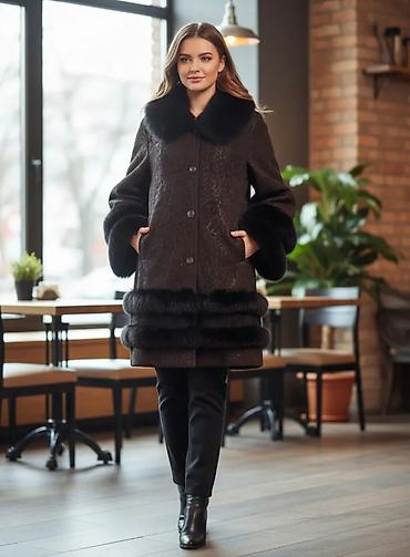 Дубленка, Турция, По колено, 4XL