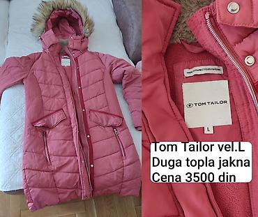 snizenja: Tom Tailor duga topla ženska jakna, veličina L. Roze/koralna boja — 1