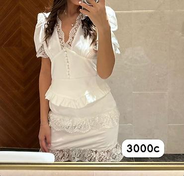 Вечерние платья: Платья ANGE 1) Белое короткое платье ANGE dress – 3000 c - Силуэт — 1