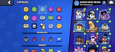 İncəsənət və kolleksiyalar: Kupa: 76.100 Maksimum Səviyyə (11 lvl): 65 Brawler Skinlər (376): 19 — 4