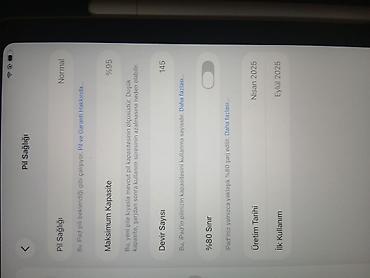 IPad (2025) – Pil sağlamlığı yüksək - Model: iPad (2025 çıxış ili