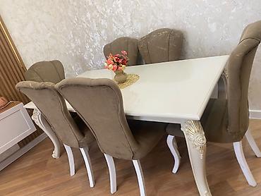 Masa 6 stul 500azn. Unvan Sumqayit (5659) aml