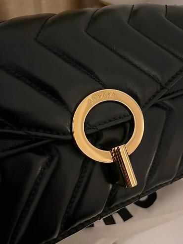 audi ucuz: Sandro qadın çiyn çantası - Rəng: qara - Material: yumşaq, yastı — 5